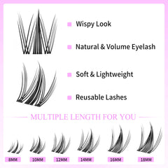VEYESBEAUTY lash tray 8-16mm mixed length offers versatile manga-style looks.