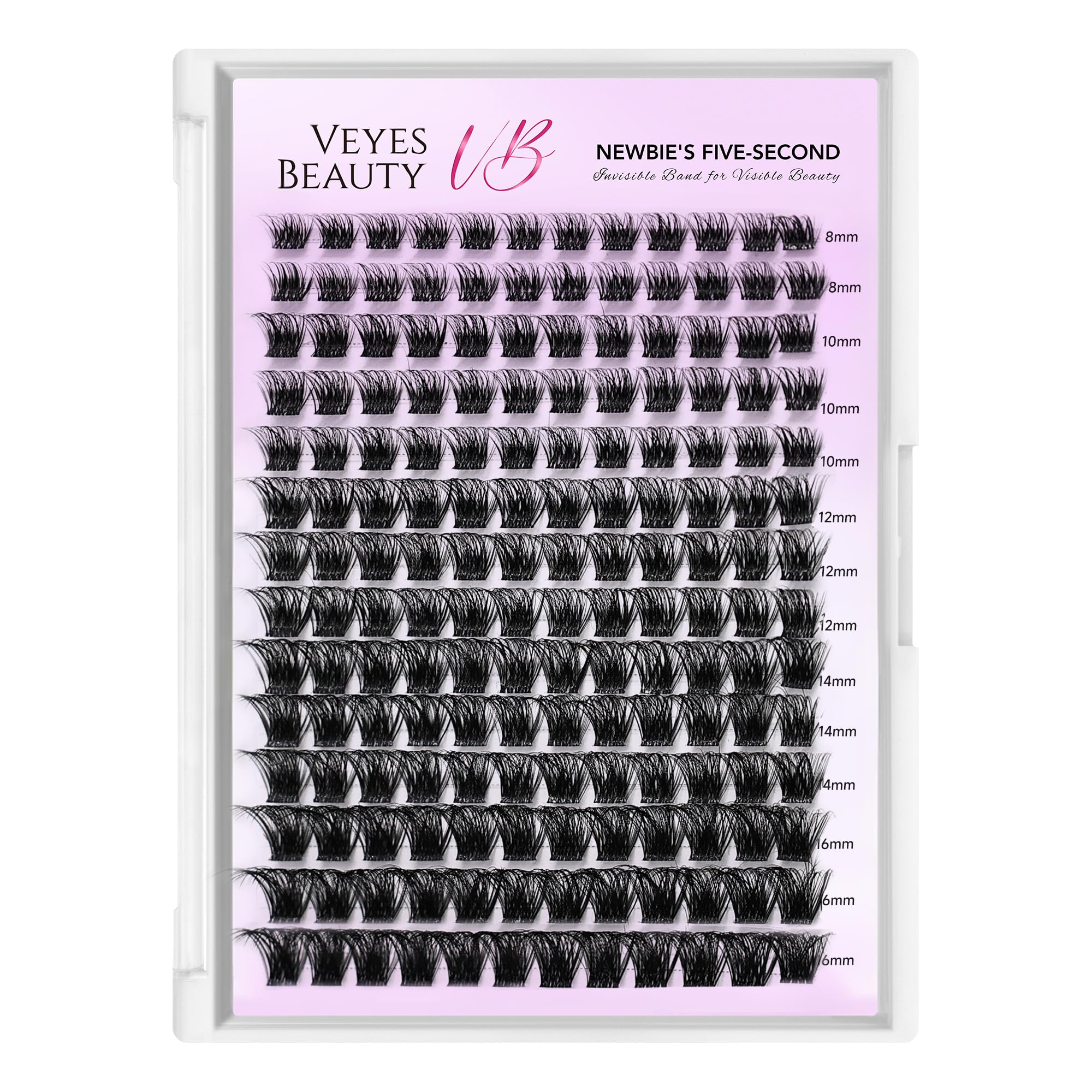 VEYESBEAUTY Mixed lengths 8-16mm variety closeup shows customizable volume