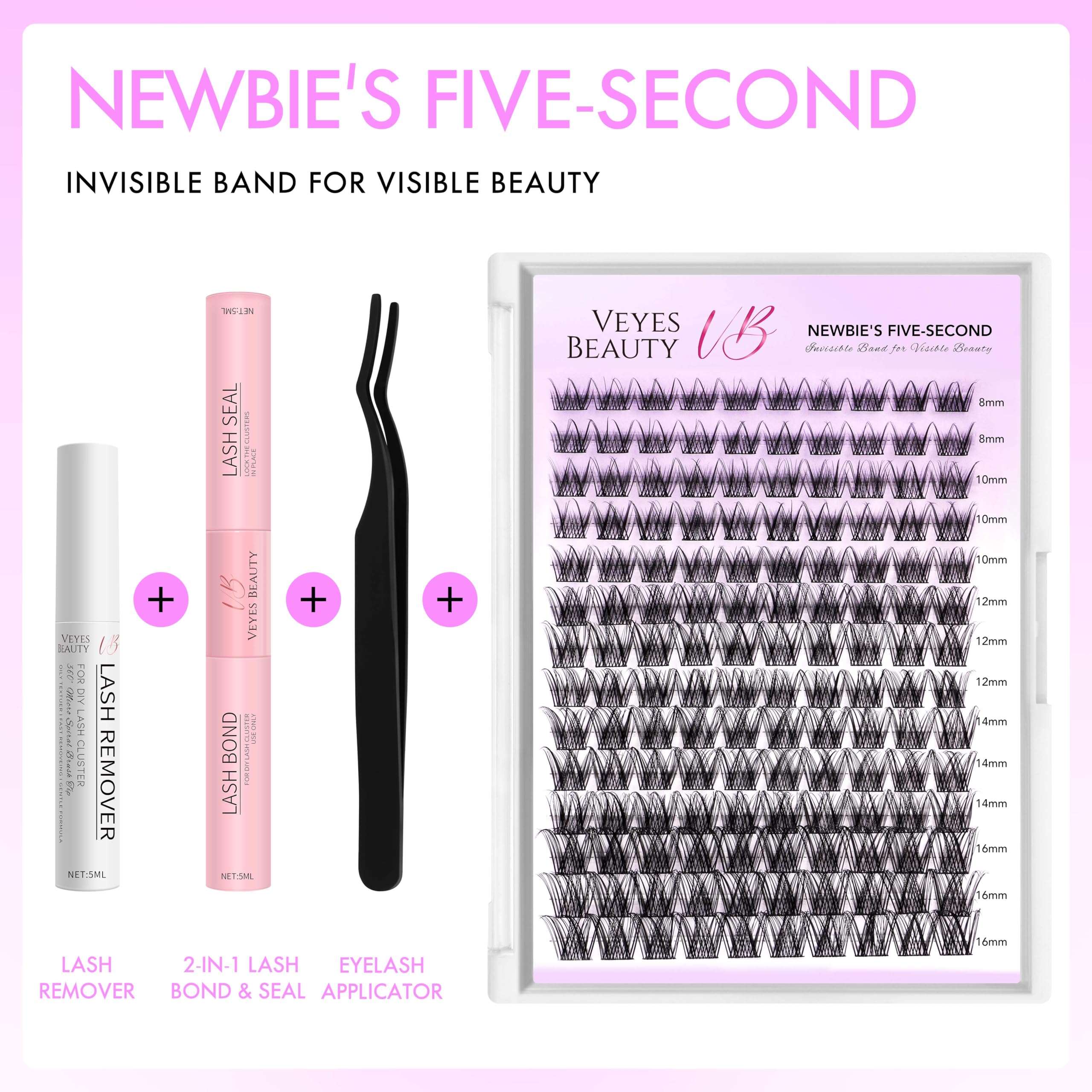 VEYESBEAUTY newbie five-second lashes enable quick, beginner-friendly application