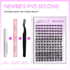 VEYESBEAUTY newbie five-second lashes enable quick, beginner-friendly application