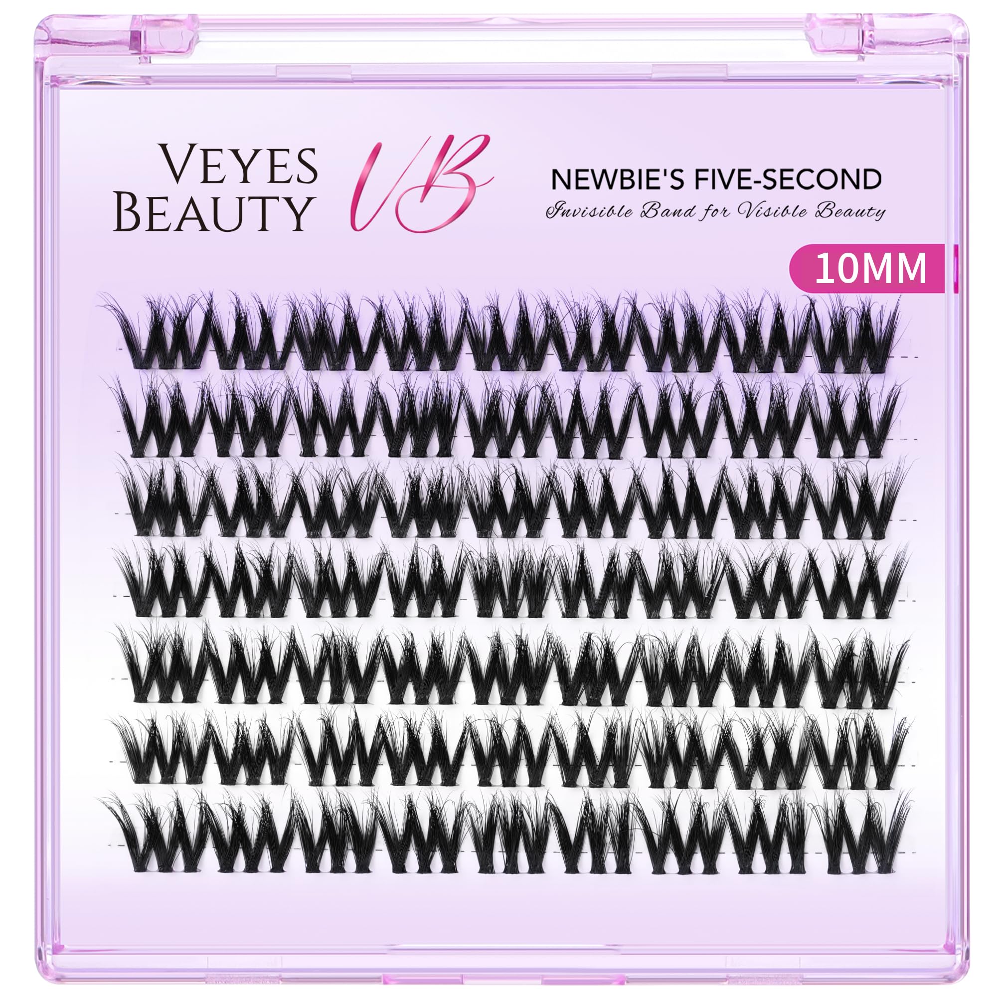 VEYESBEAUTY pestanas cluster 3D con volumen ligero para mirada natural