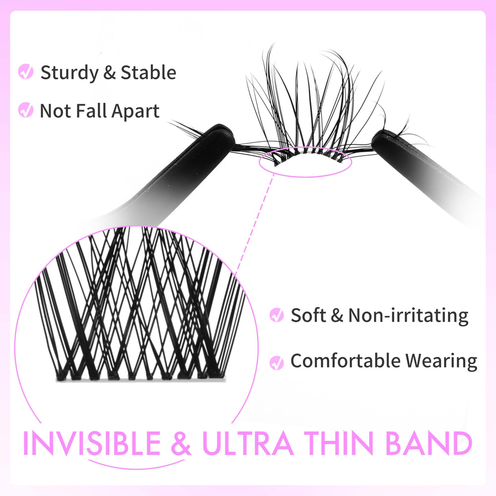 VEYESBEAUTY thin soft-band lashes feel lighter for comfortable wear