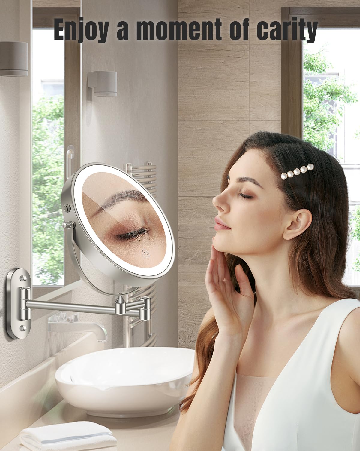VFD Gift-ready wall mirror suits bedrooms, bathrooms, hotels, spas