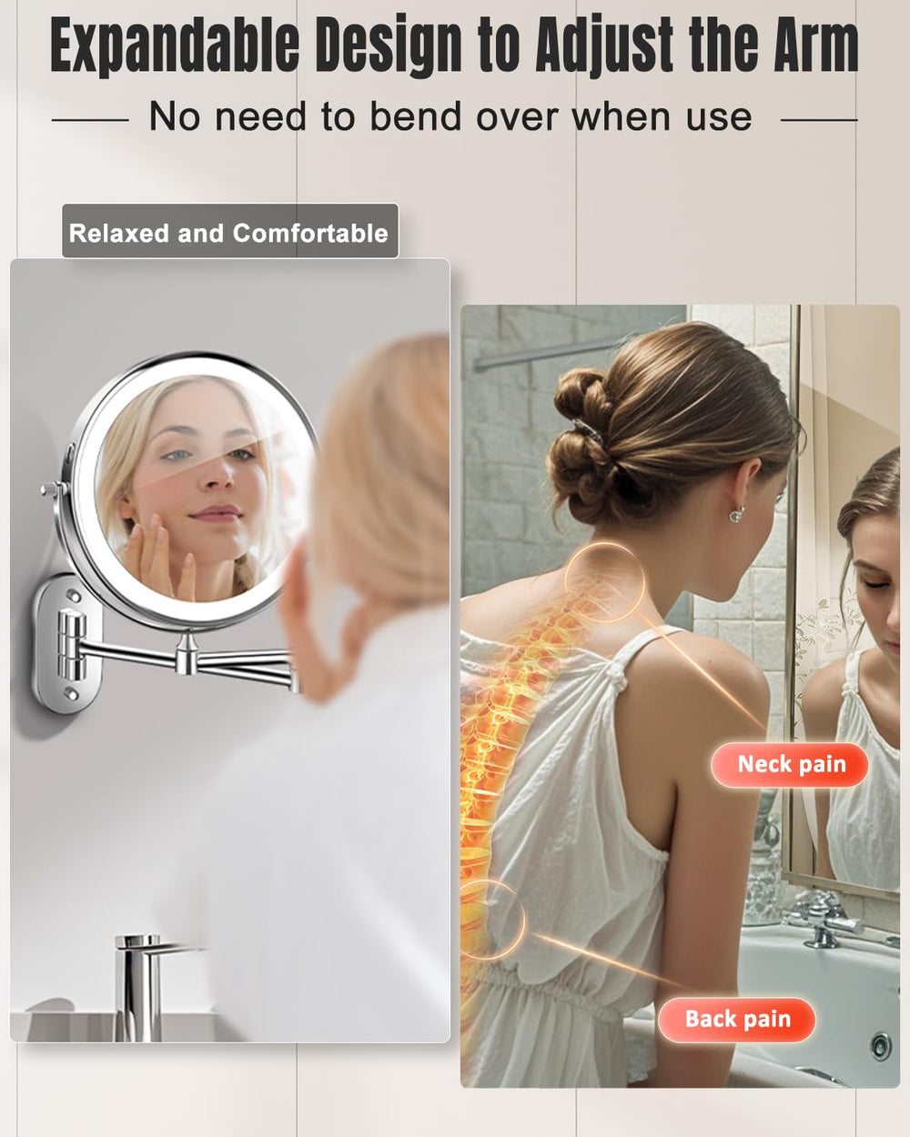 VFD premium metal frame resists moisture and rust for long-lasting bathroom use.