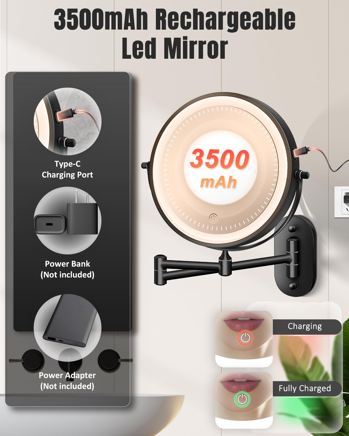 VFD mirror wall base is sturdy and easy to install.