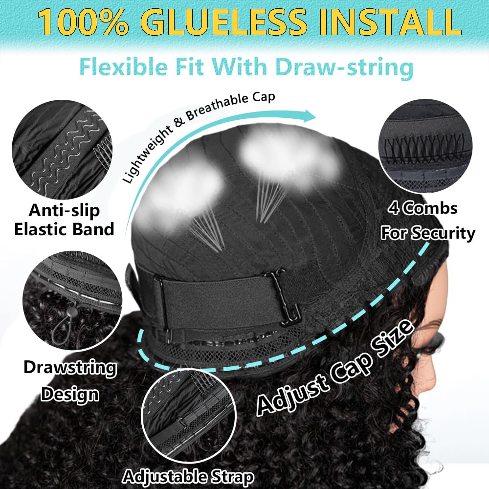 VFFTI half wig wearing into ponytail for versatile looks