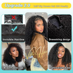 VFFTI half wig 20 inch styling options for versatile looks