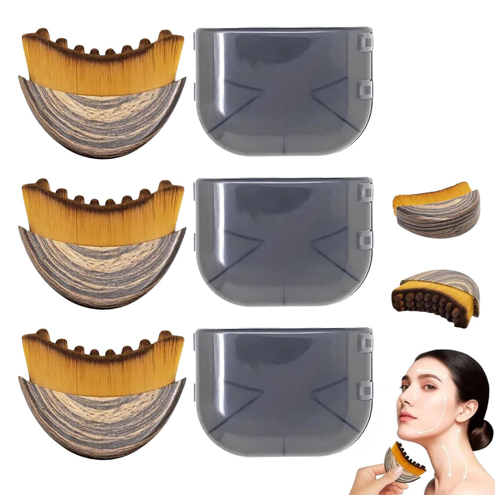 VFFWBB lymphatic contour face brush with compact case for on-the-go skincare