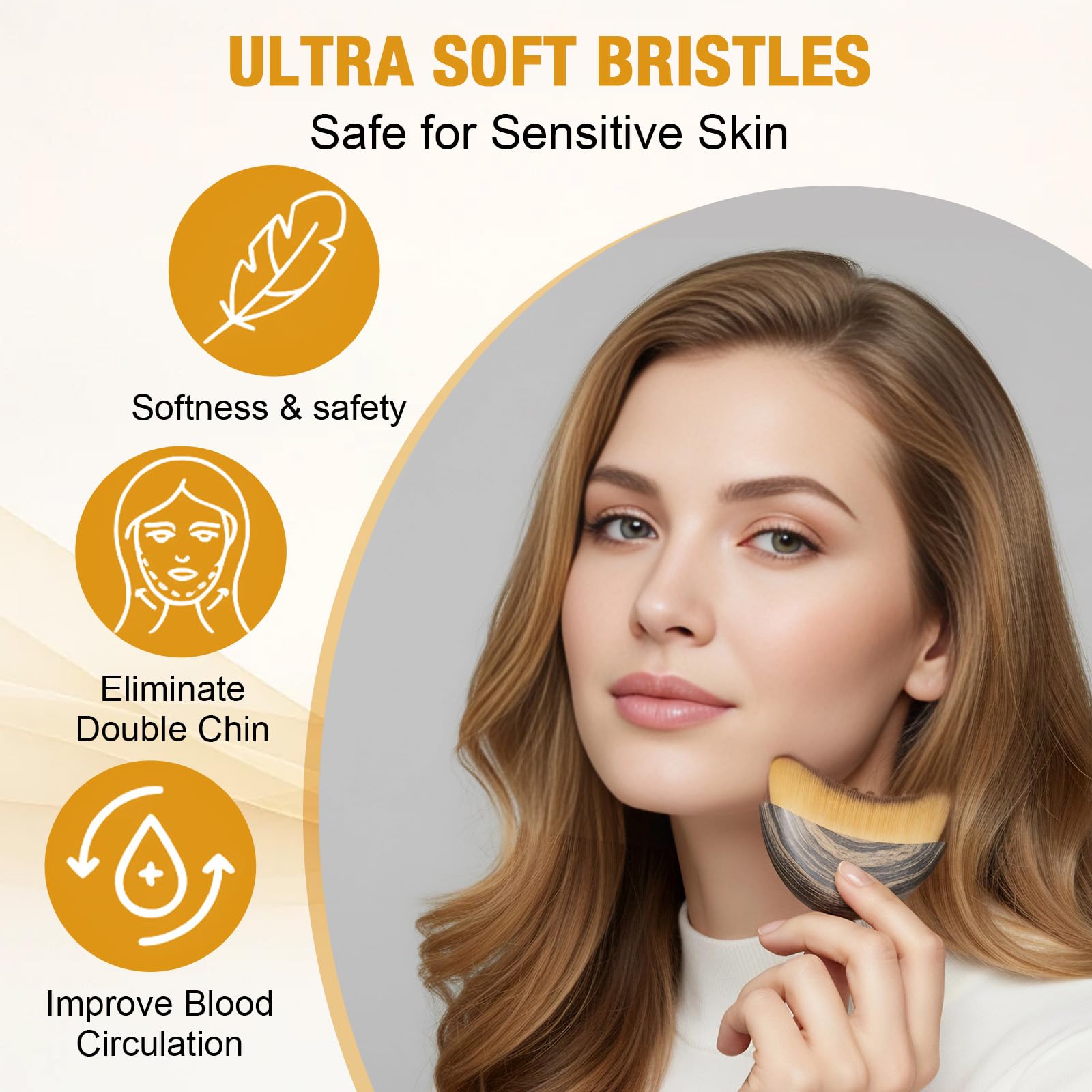 VFFWBB lymphatic drainage brush with soft bristles for gentle daily cleansing