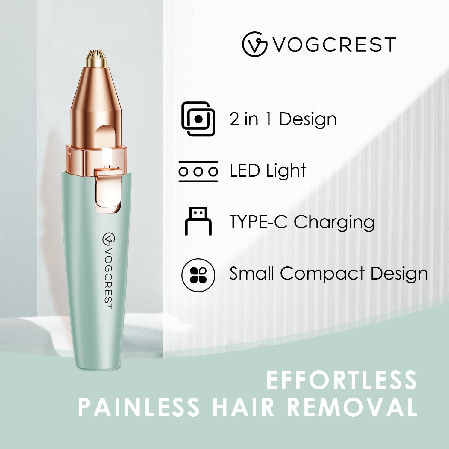 VG VOGCREST Trimmer with built-in LED for better visibility