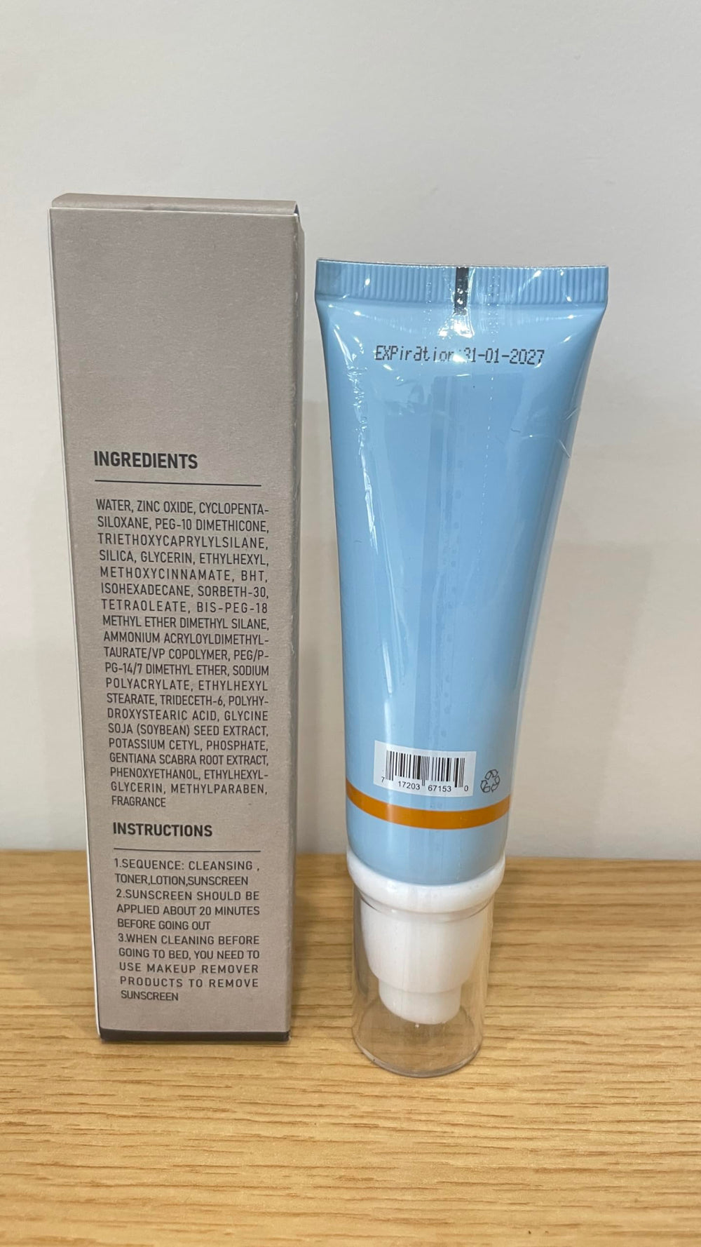 VGO Clear Face Sunscreen close-up shows no white cast.