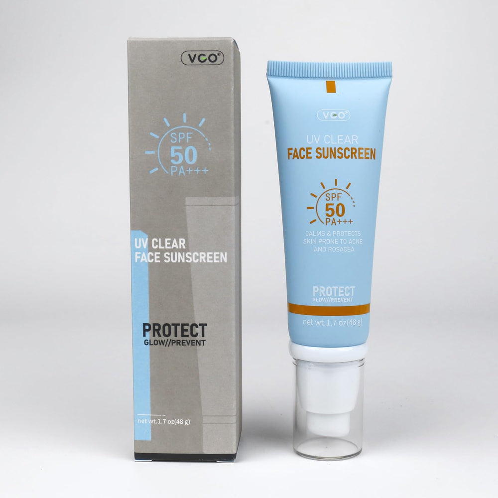 VGO Clear Face Sunscreen travel-size 50ml for on-the-go.