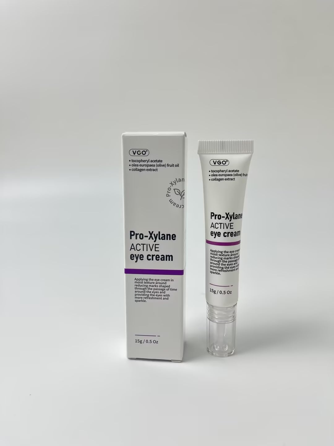 VGO Eye Cream multi-weight hyaluronic acid matrix illustrating hydration layers.