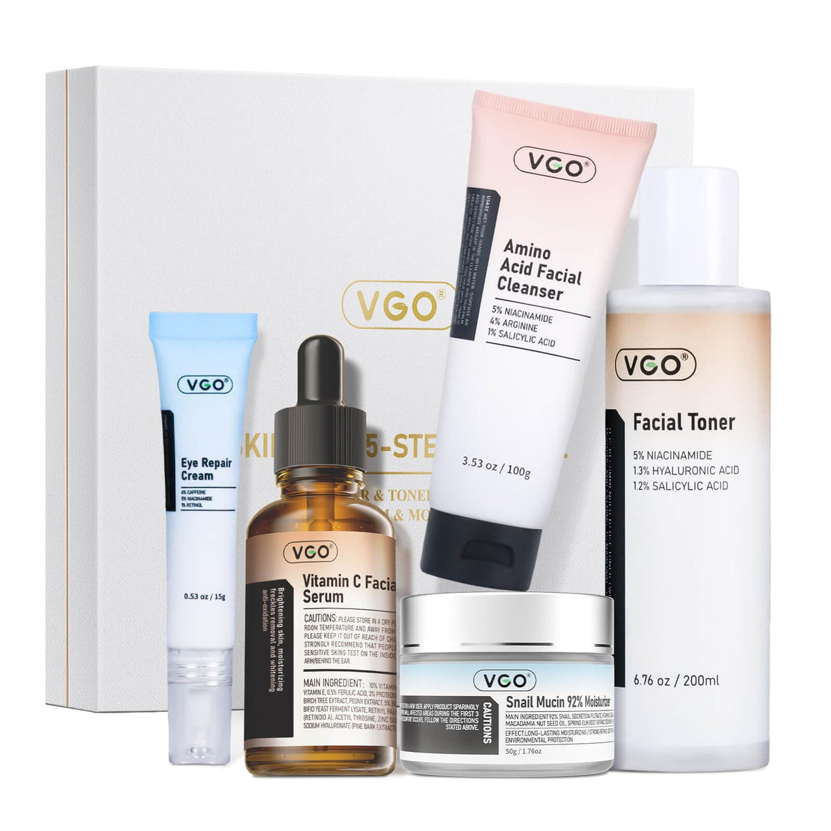 VGO gentle cleanser image shows foaming action for clean, hydrated skin.