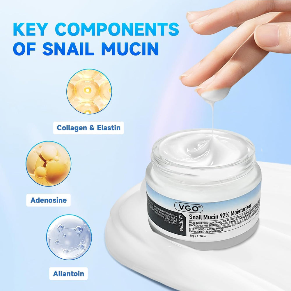 VGO moisturizer close-up texture—creamy yet fast-absorbing hydration.