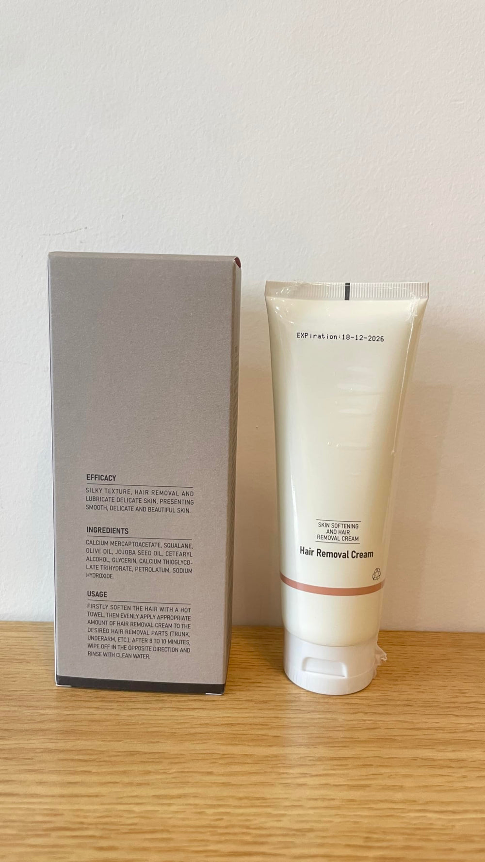 VGO Painless Bikini Gel fragrance-free label for sensitive users