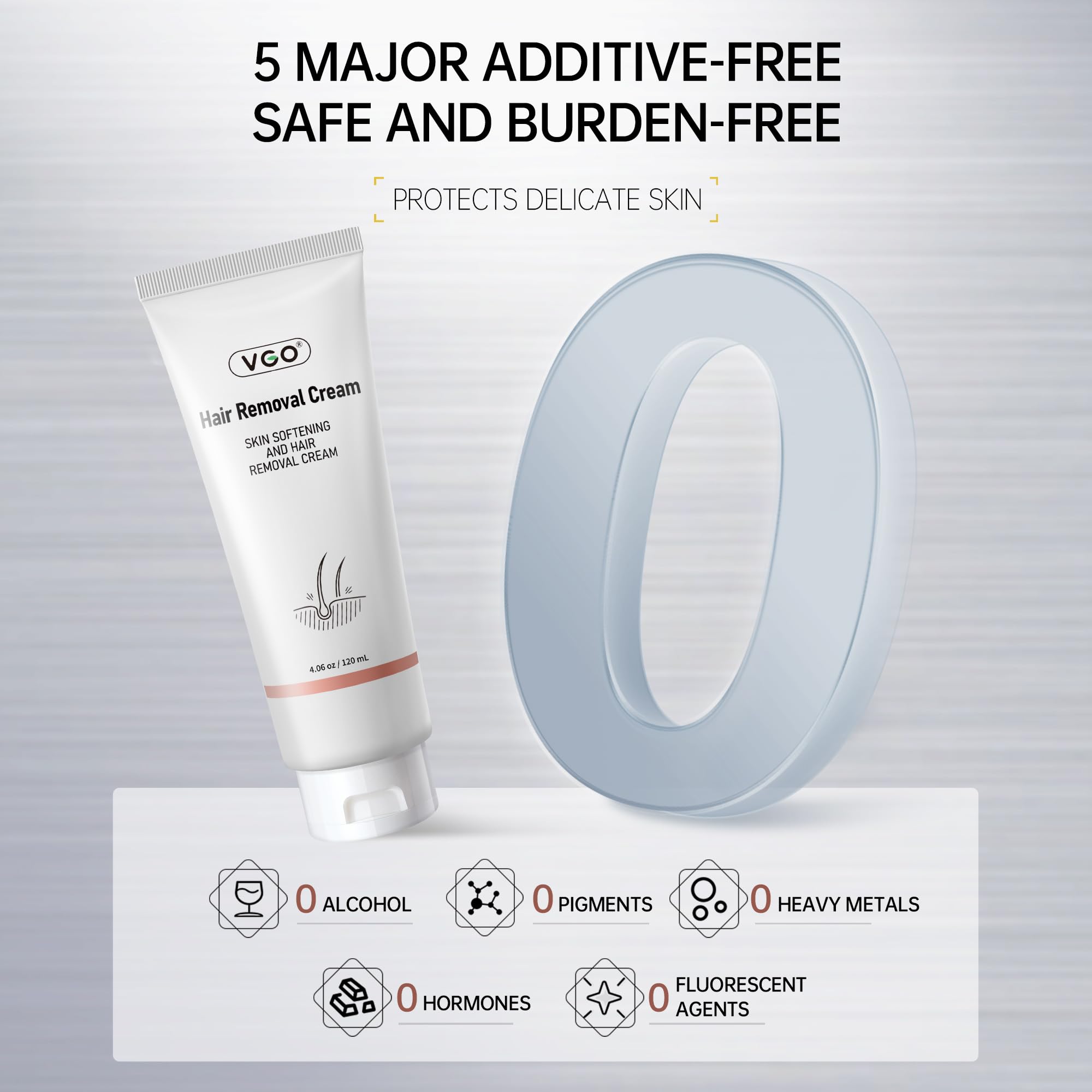 VGO Painless Bikini Gel ingredients close-up featuring plant extracts