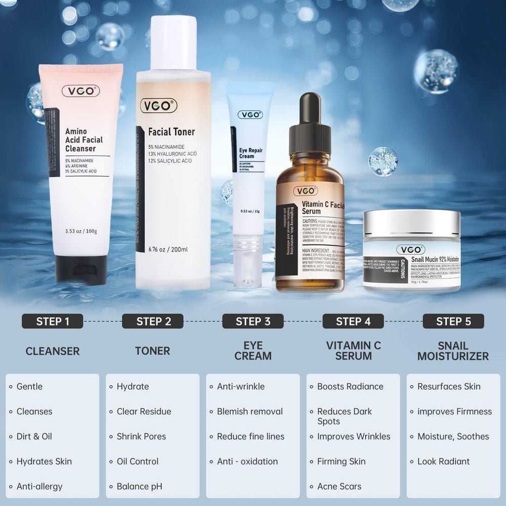 VGO snail mucin moisturizer 92% delivers deep hydration and elasticity support.