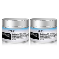 VGO snail mucin moisturizer pack bottles—two jars for extended hydration and routine flexibility.