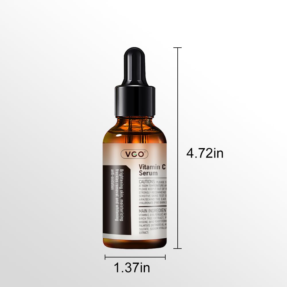 VGO Vitamin C Serum after-application glow indicates healthy radiance.