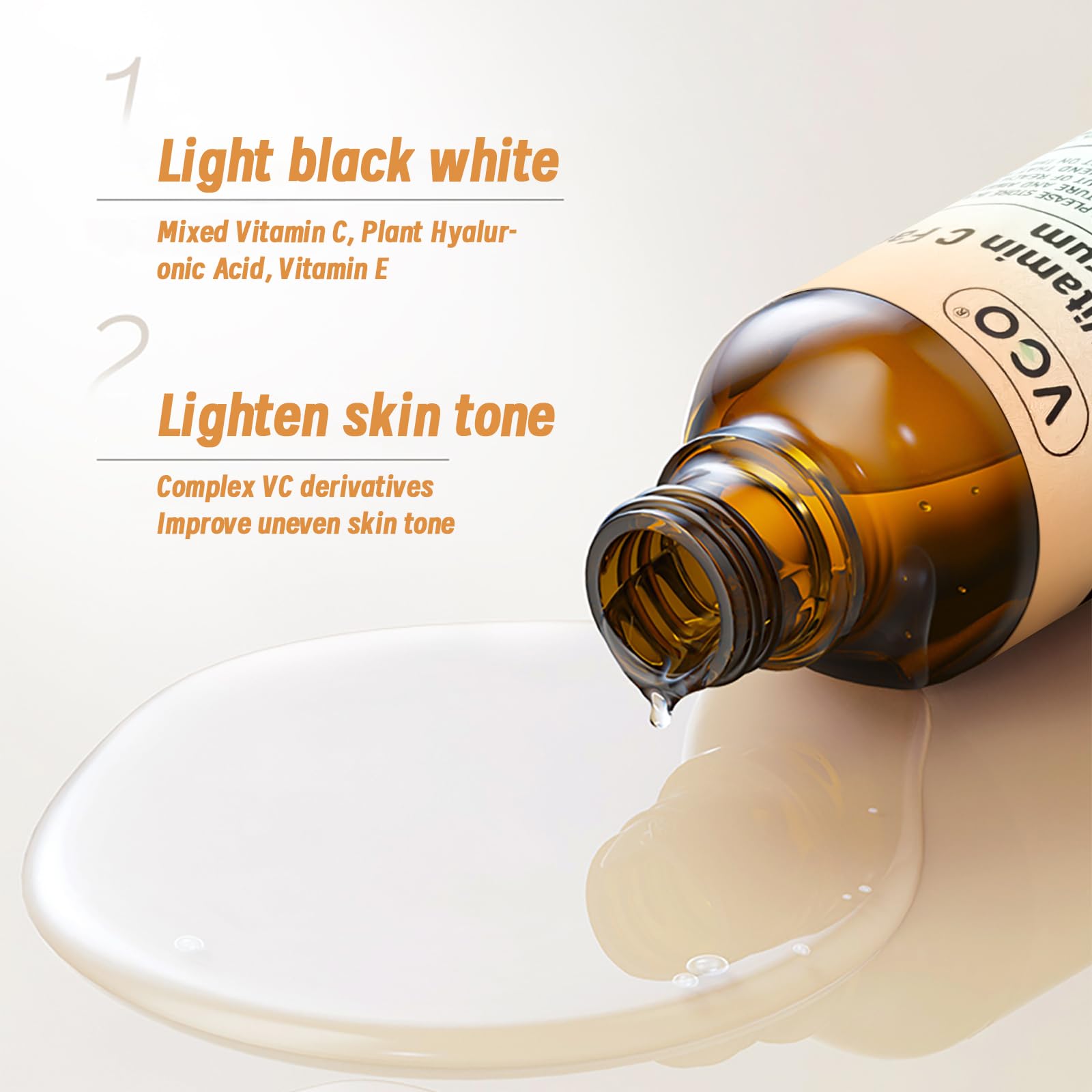 VGO Vitamin C Serum combats dullness for a brighter look.