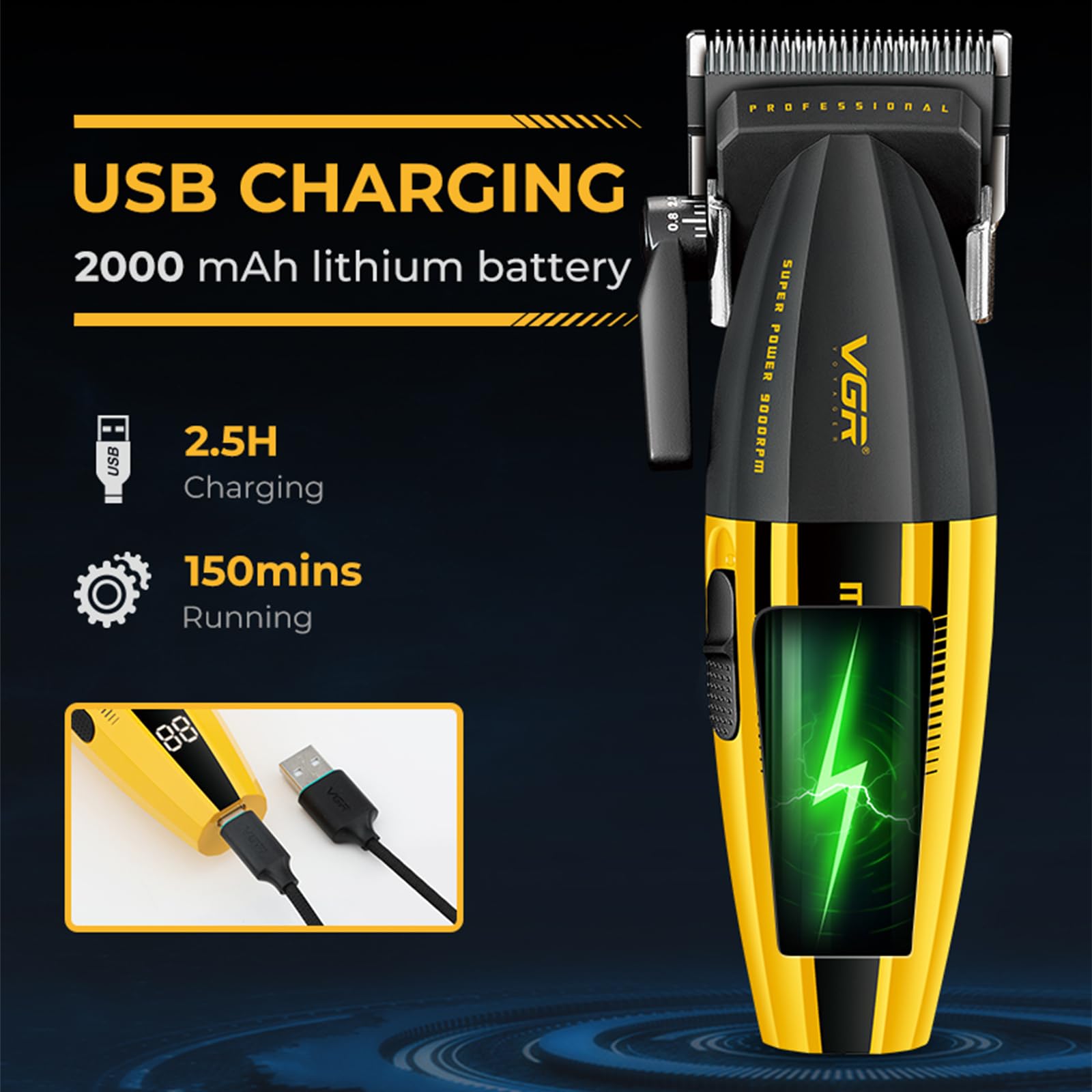 VGR 285 self-sharpening blades maintain clean cuts