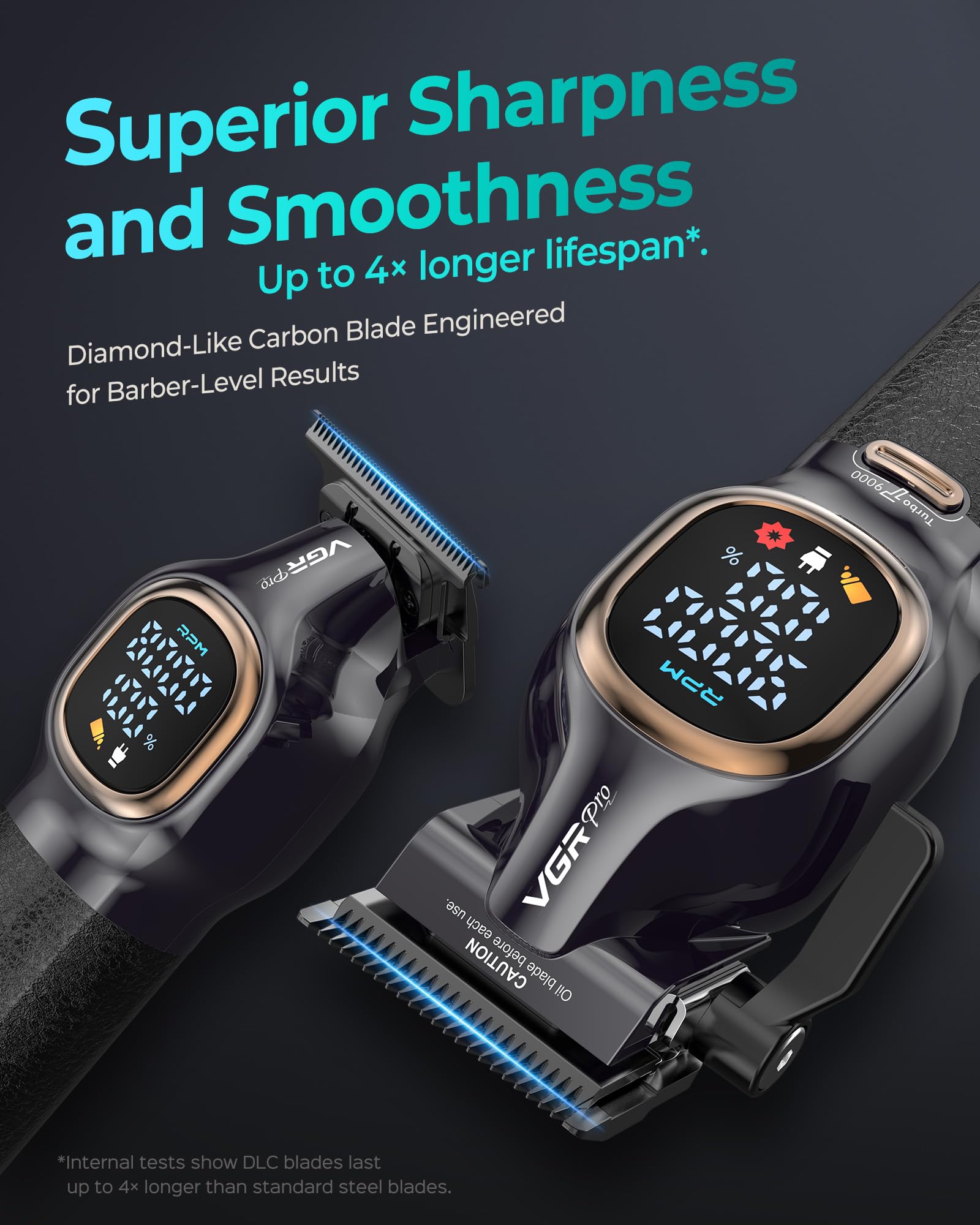 VGRPRO clippers cutting thick hair with smooth, snag-free motion.