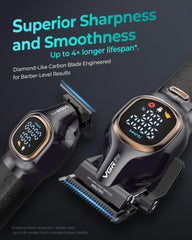 VGRPRO clippers cutting thick hair with smooth, snag-free motion.