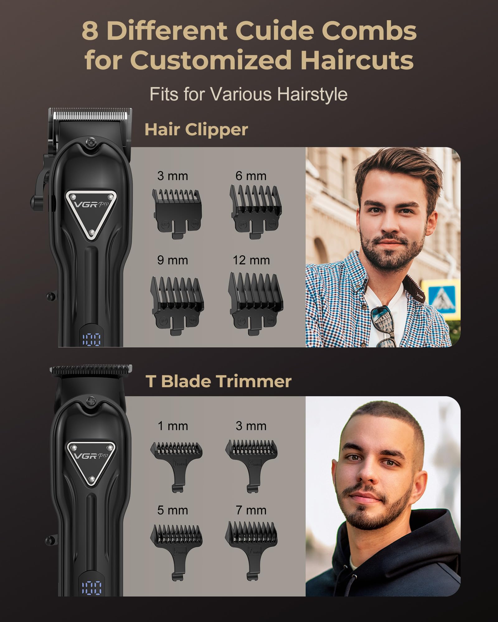VGRPRO cordless clippers in hand show easy mobility for grooming