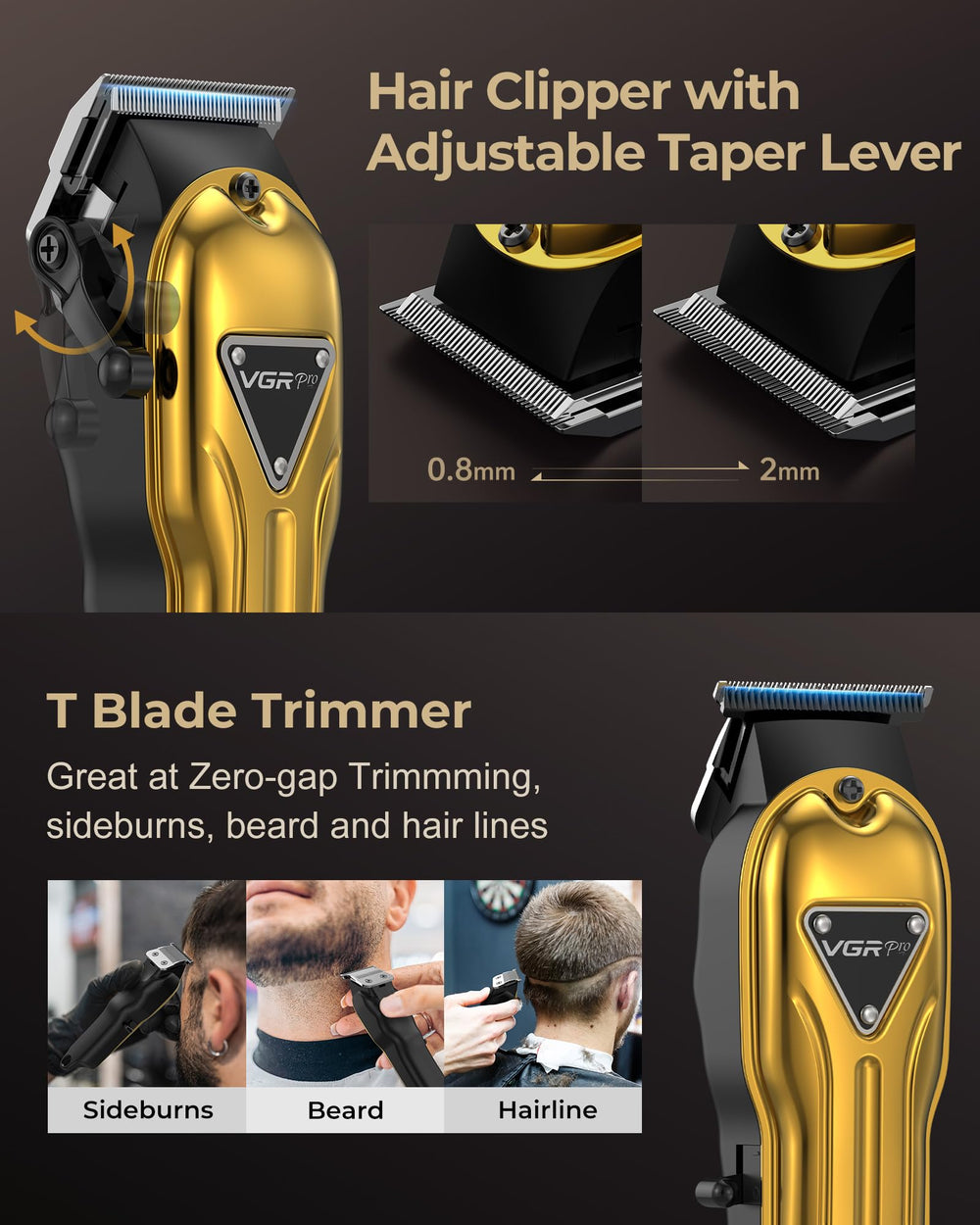 VGRPRO detail T-blade close-up showing sharp precision for crisp lines.