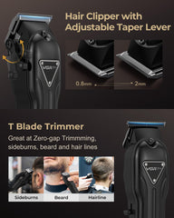 VGRPRO clippers head close-up highlights sharp T-blade for precise lines