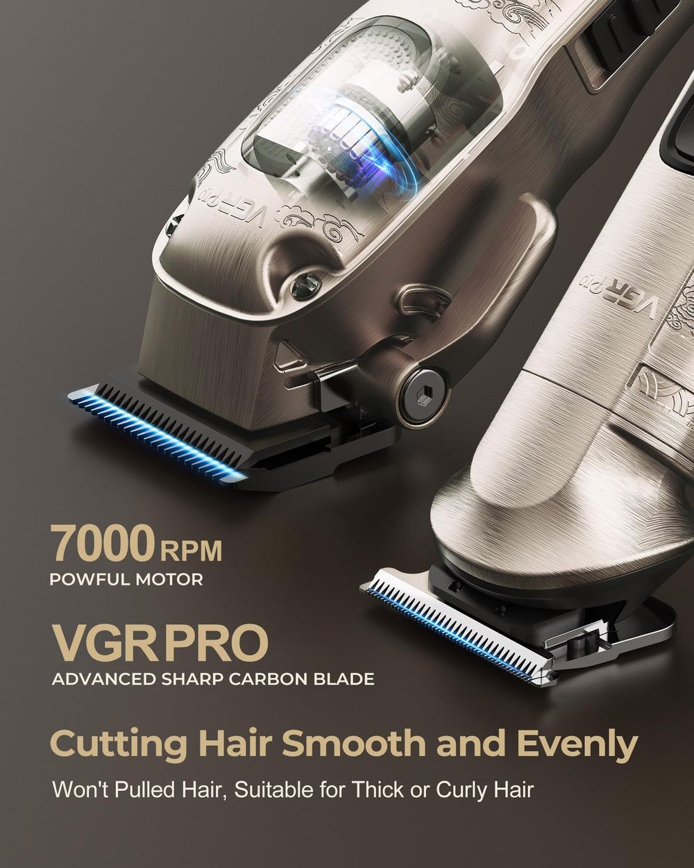 VGRPRO hair clippers case storage showing organized accessories and portability