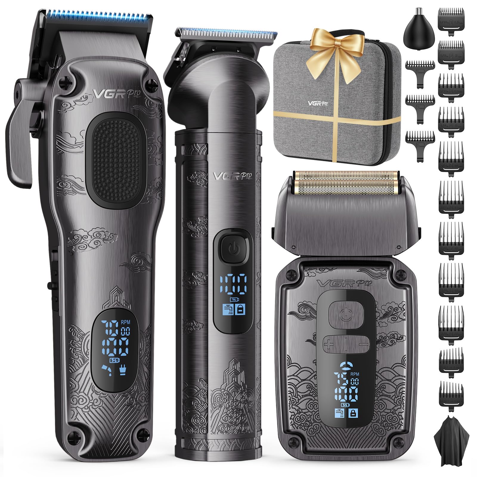 VGRPRO hair clippers kit detailed blades for precise fades at home