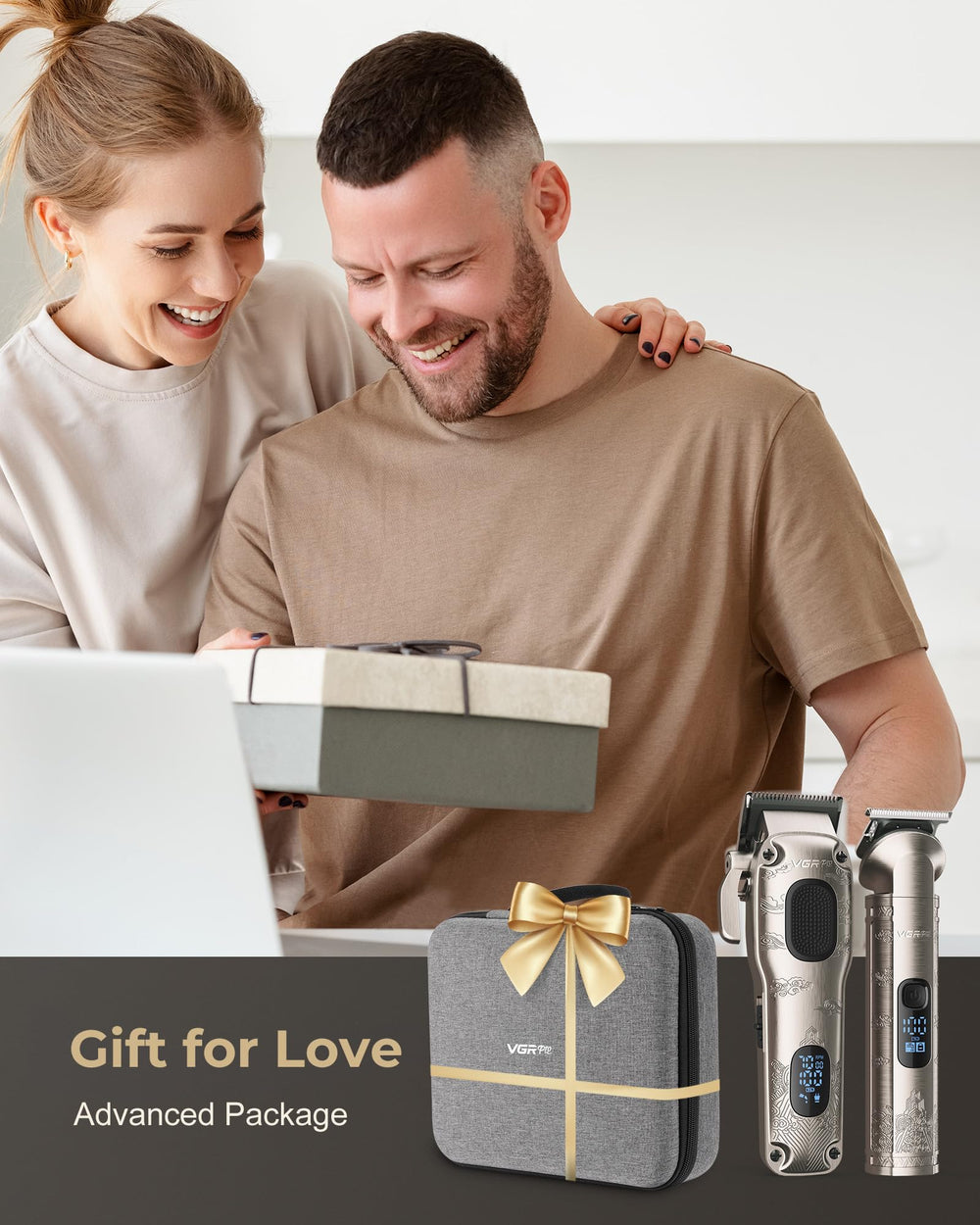 VGRPRO premium antique bronze metal casing packaging shown as gift-ready