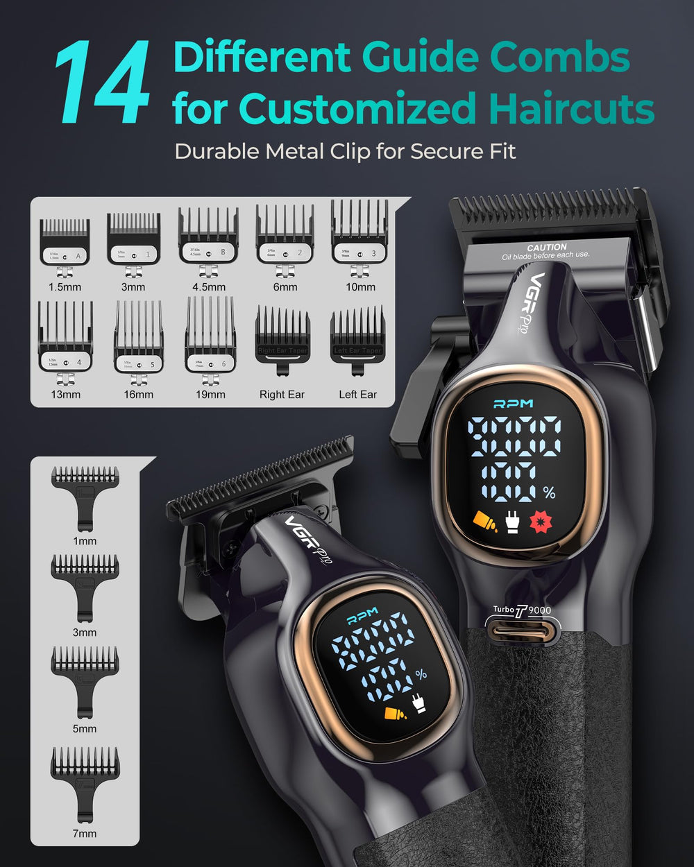 VGRPRO USB-C cordless design with global voltage support.