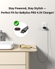 vhbw charger includes overcurrent and overvoltage protection for BaByliss PRO devices