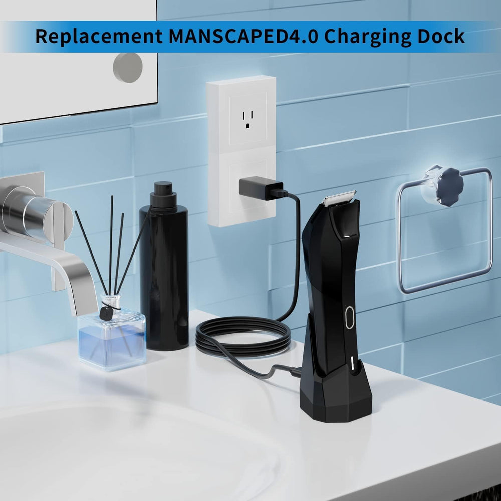 vhbw MANSCAPED 4.0 charging dock connected cable highlights reliable power delivery.