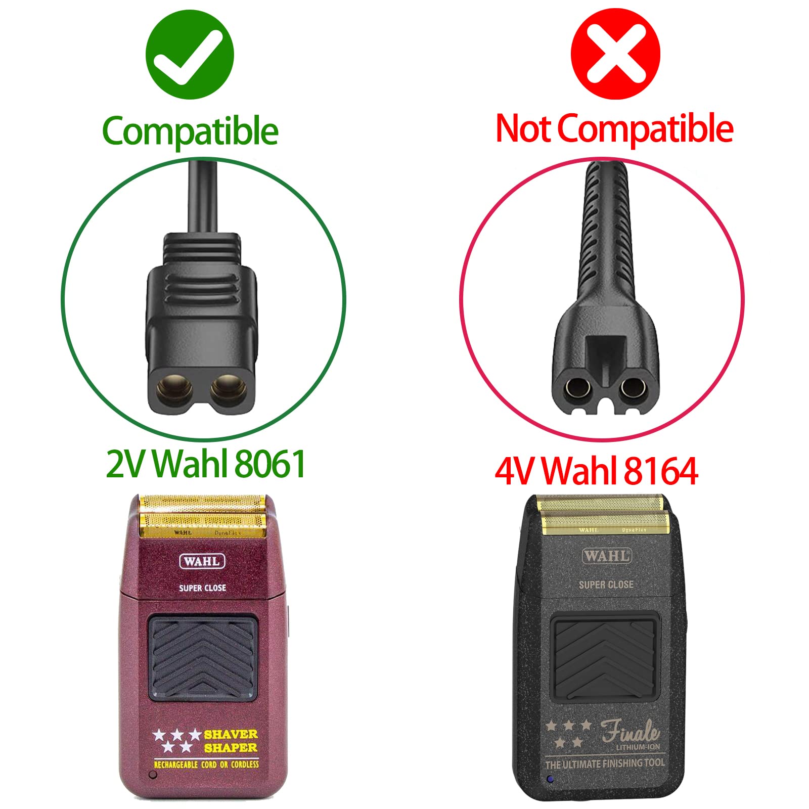 vhbw Wahl charger cord packaging displays contents and ready-to-use replacement part.