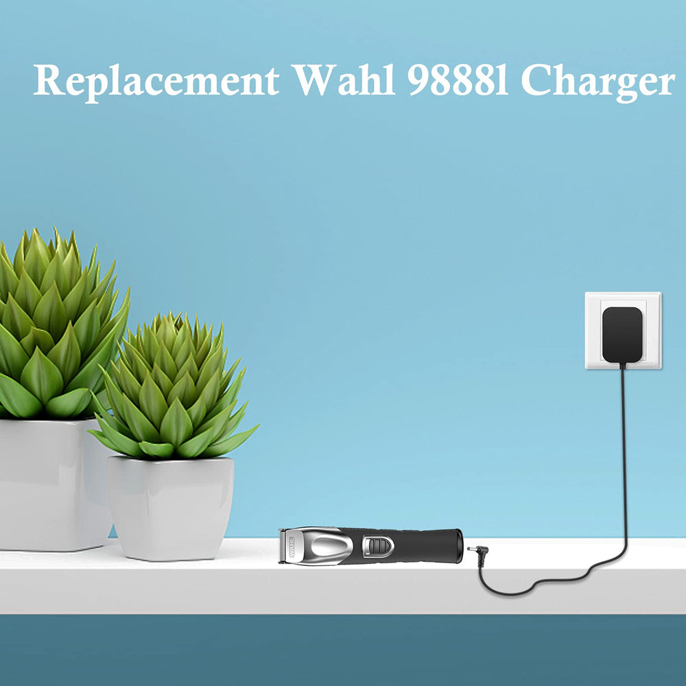vhbw Wahl trimmer charger cord compatibility list highlights broad model support.