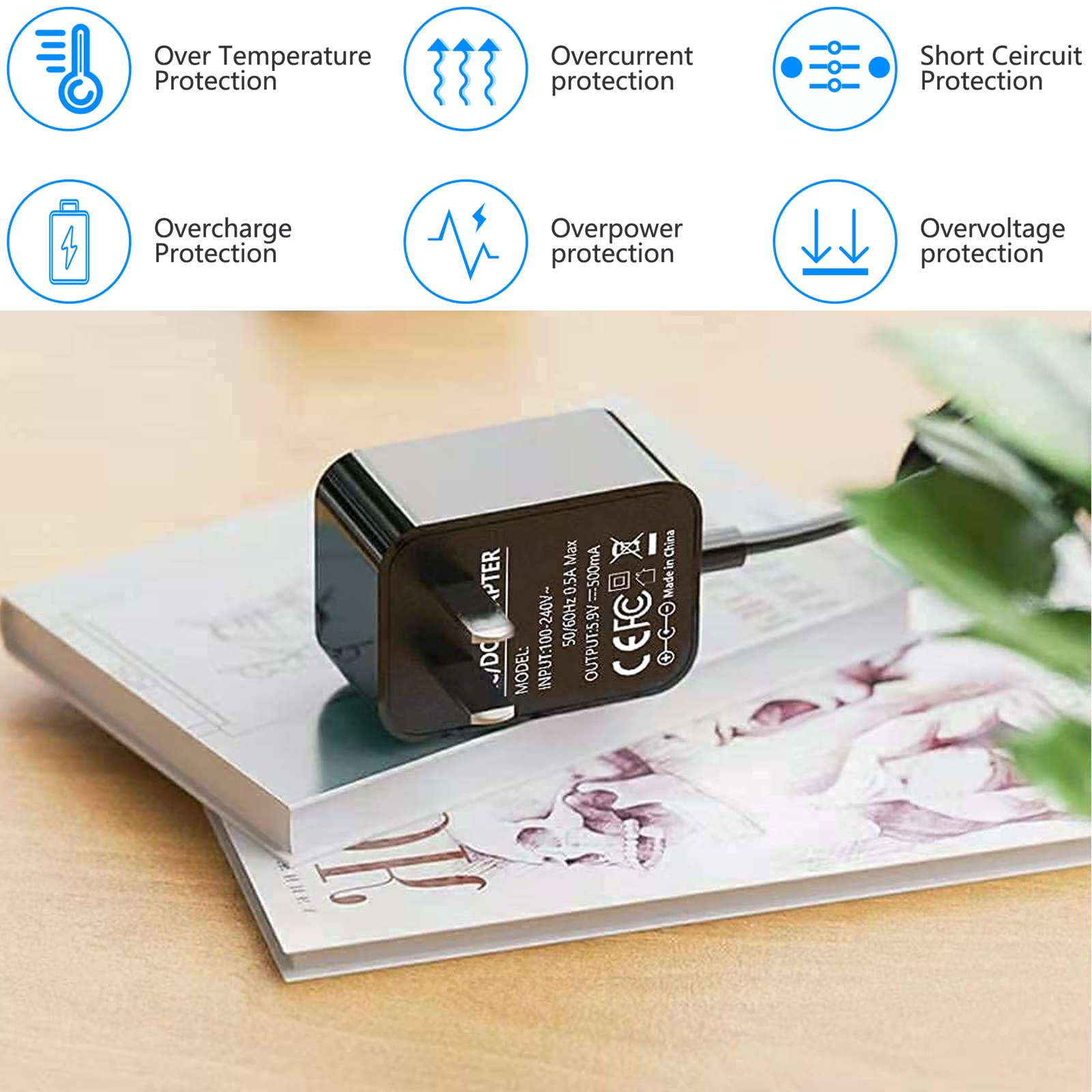 vhbw Wahl trimmer charger cord in-use demonstrates convenient charging at home or in-shop.