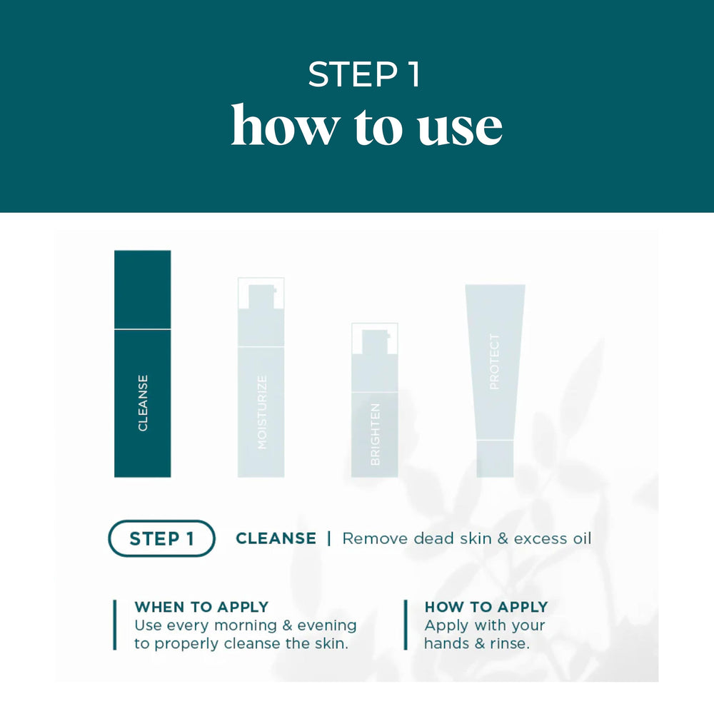 VI DERM Gentle Purifying Cleanser ingredients aloe vera and willow bark, mild exfoliation.