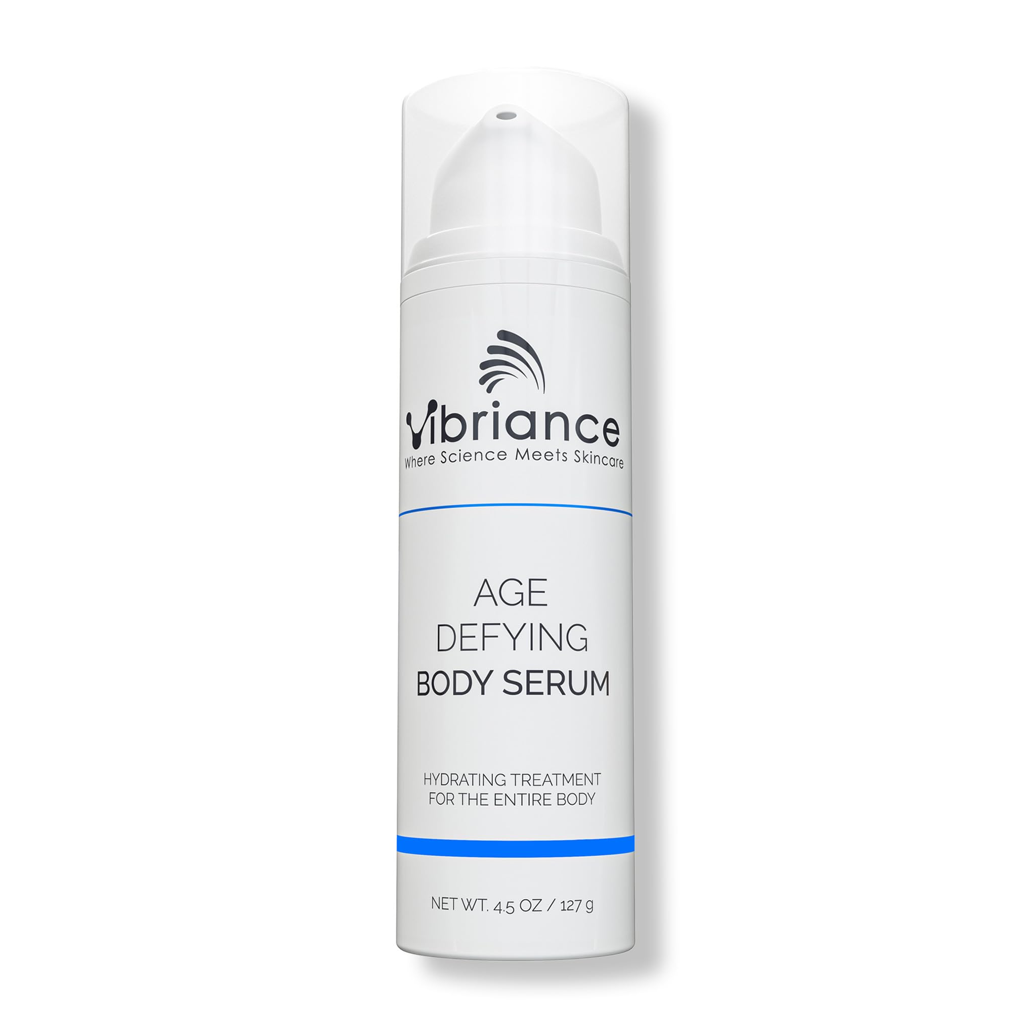 Vibriance Age Defying Body Serum bottle for fast-absorbing hydration and smoother skin.