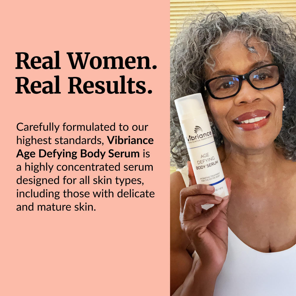 Vibriance Cruelty-free logo closeup reinforces ethical skincare choice.