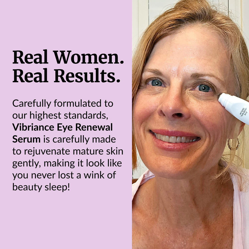 Vibriance Eye Renewal Serum texture close-up showing lightweight, non-greasy finish