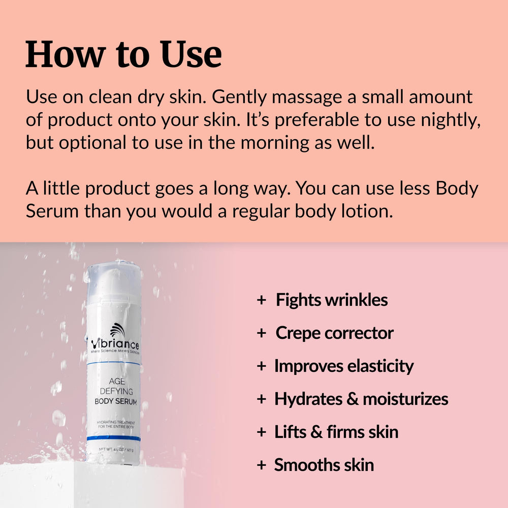 Vibriance Hyaluronic Acid Serum texture on skin highlights deep hydration benefits.