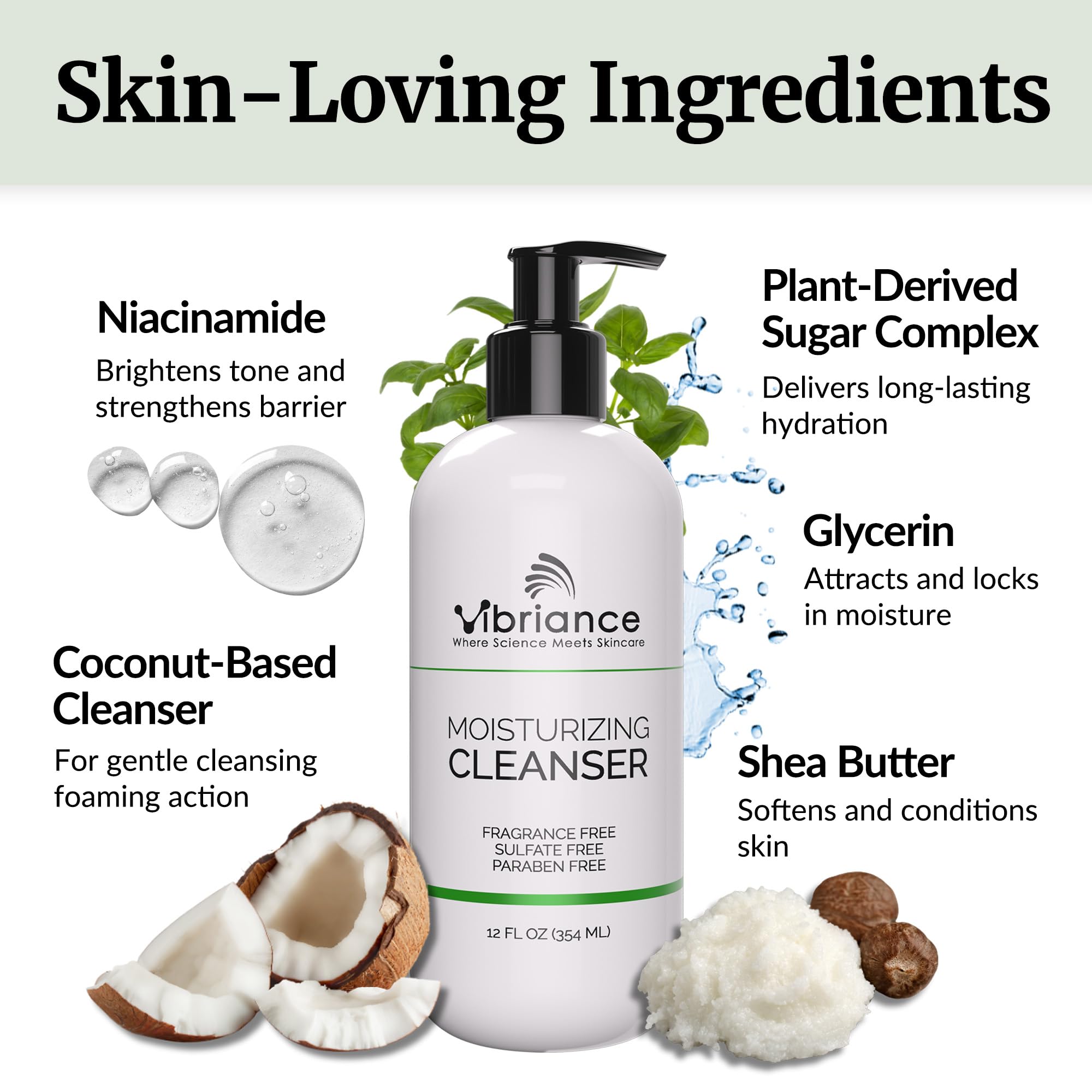 Niacinamide and Shea Butter support hydration and skin balance