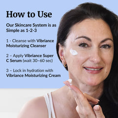 Vibriance Moisturizing Cream fragrance-free bottle-shot emphasizes gentle, irritation-free hydration.