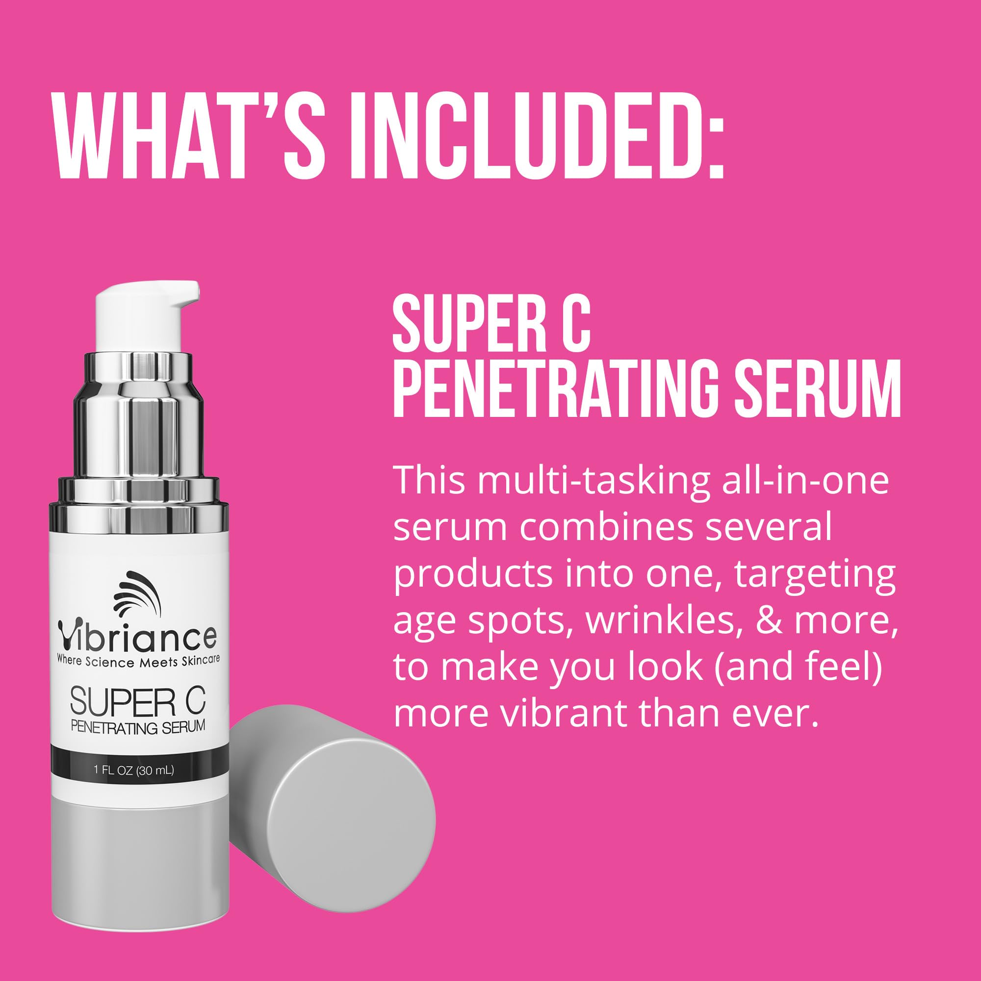 Vibriance Retinol Serum night-cream application: promotes overnight refinement.