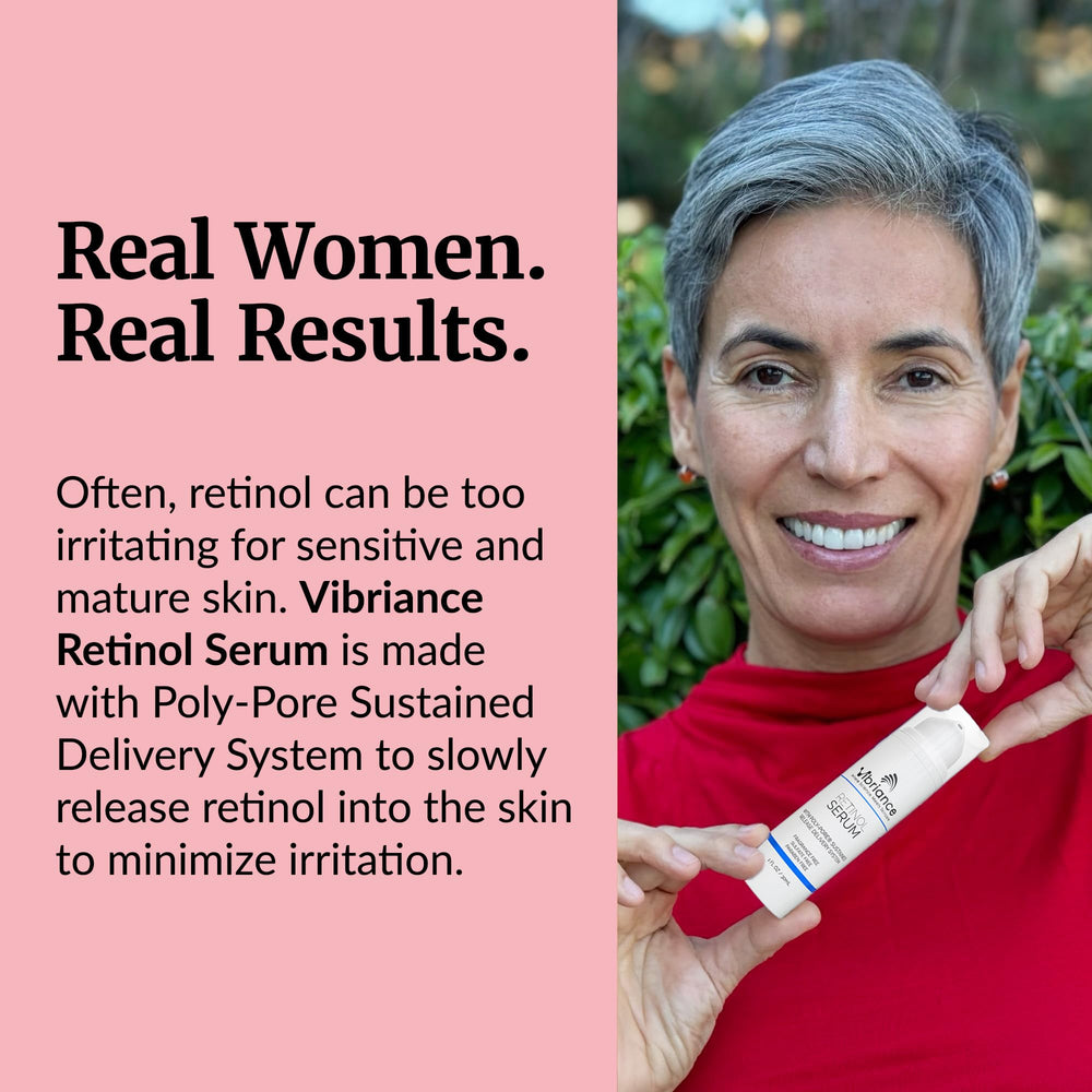Vibriance Retinol Serum packaging box conveys premium science-backed skincare.