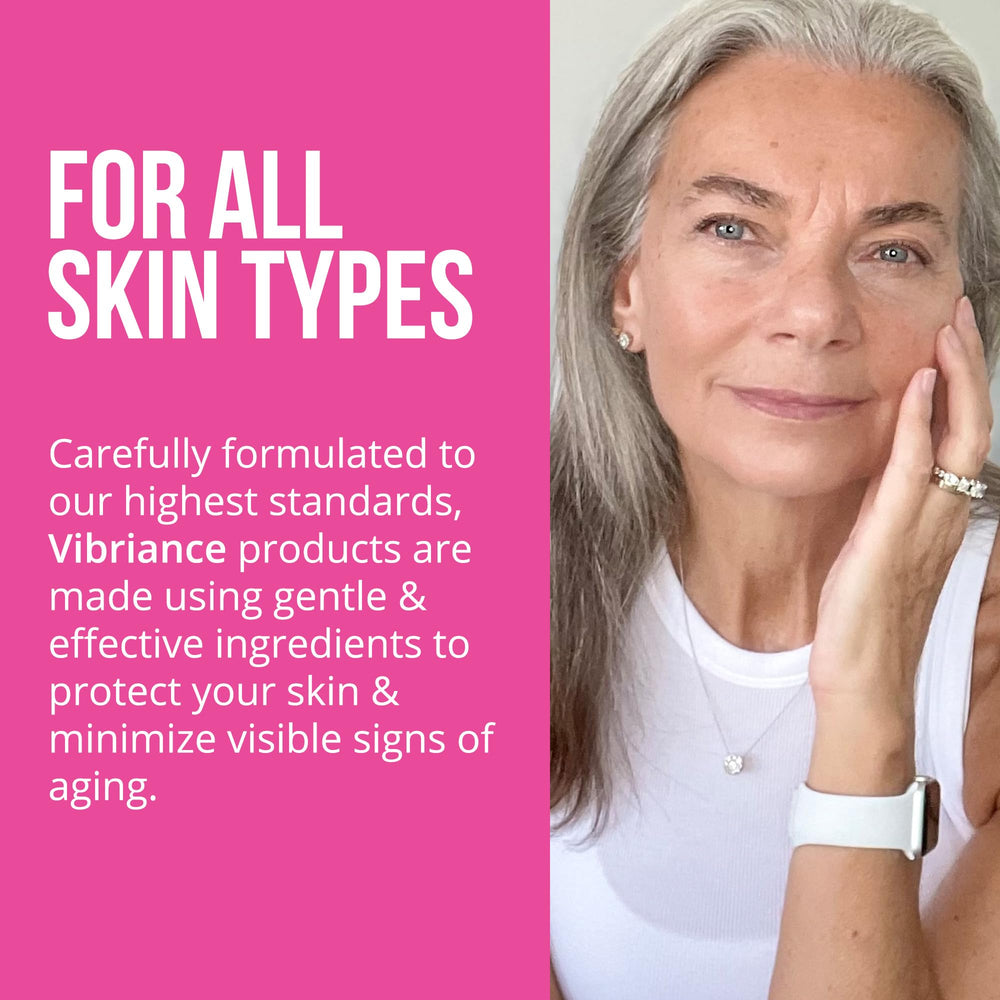 Vibriance skin texture closeup after use: visible refinement and even complexion.